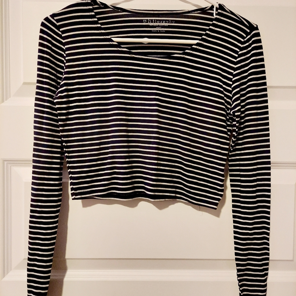 Soft Striped Crop Top